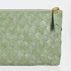 Madewell woven leather clutch